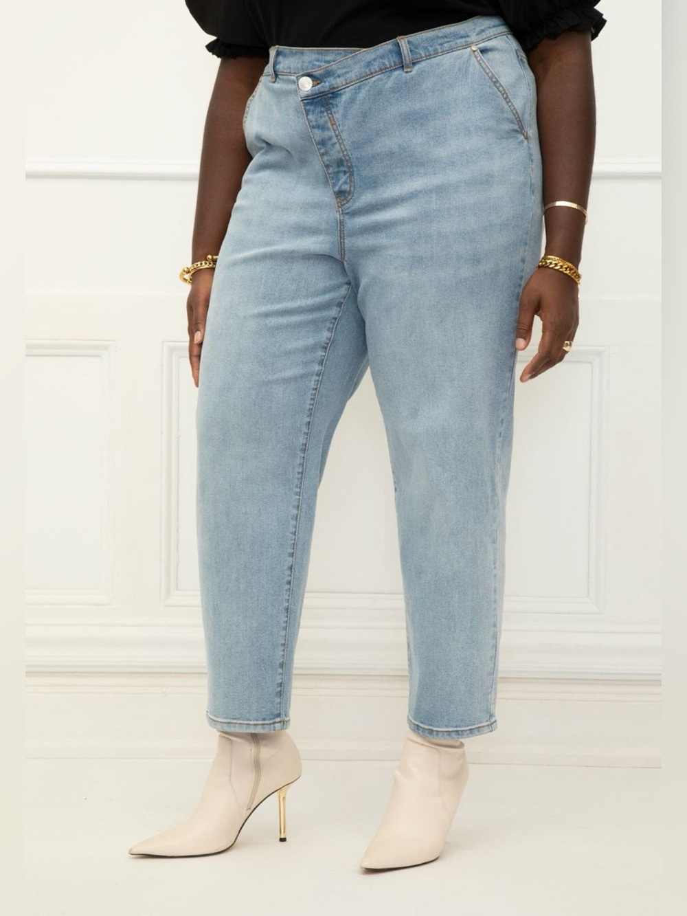ELOQUII Elements Overlap Waist Jean
